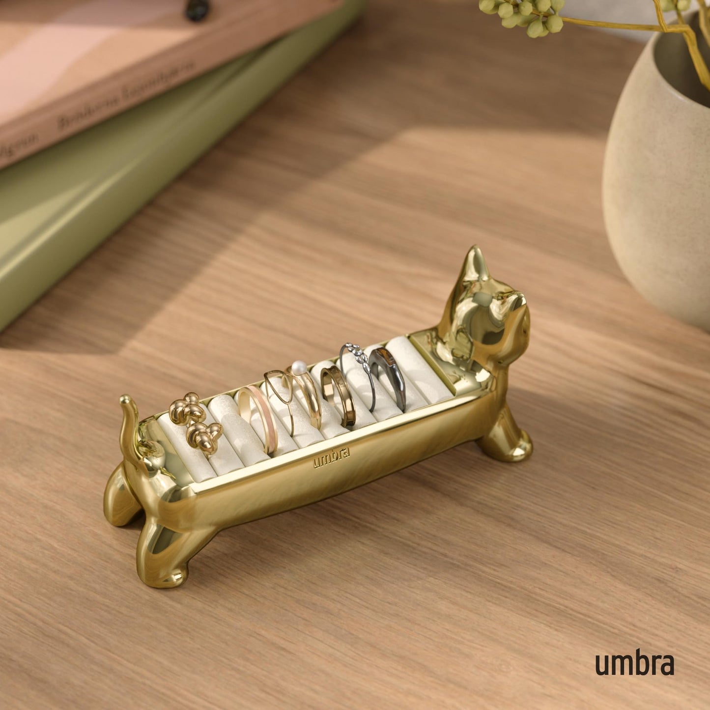 Umbra Cat Ring Holder, Brass