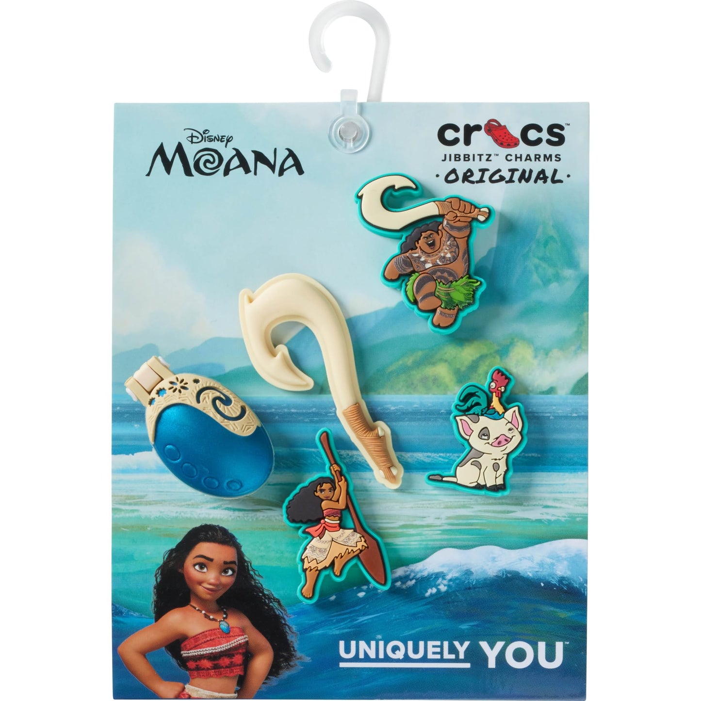 Crocs Jibbitz 5-Pack Disney Princess Moana Shoe Charms | Jibbitz for Crocs