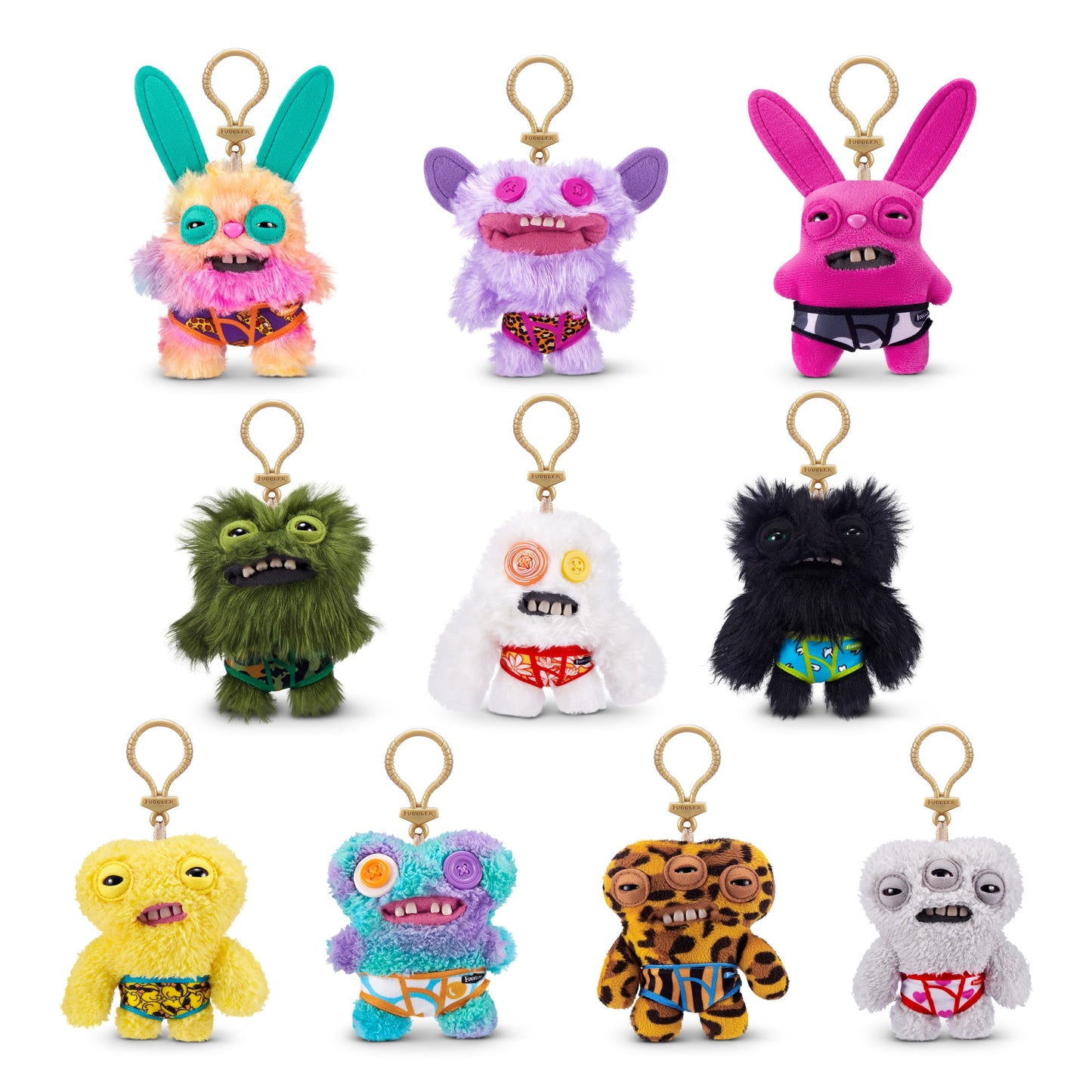 Fuggler Plush Clip-On Keyring - Annoyed Alien