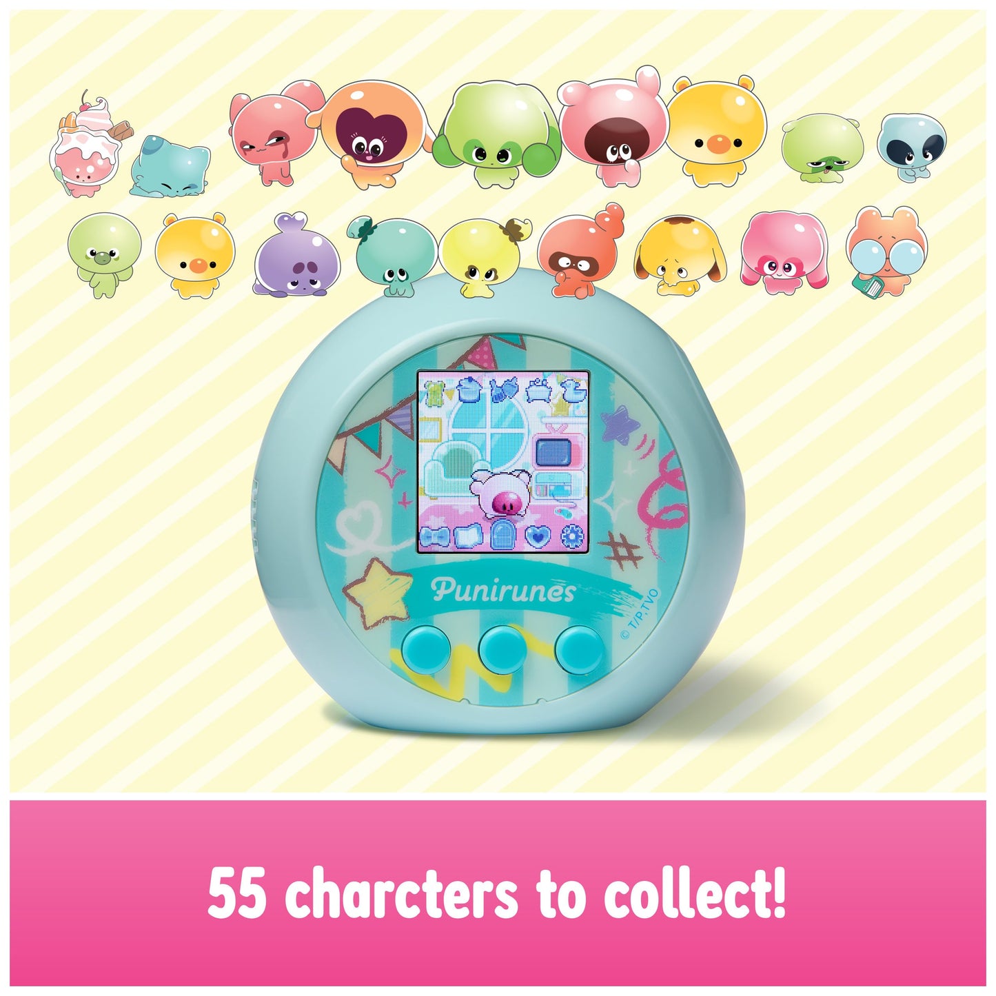 Punirunes Interactive Digital Toy with 55 Squishy Characters Inside