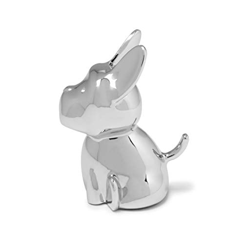 Umbra Zoola Frenchie Dog Ring Holder, Chrome