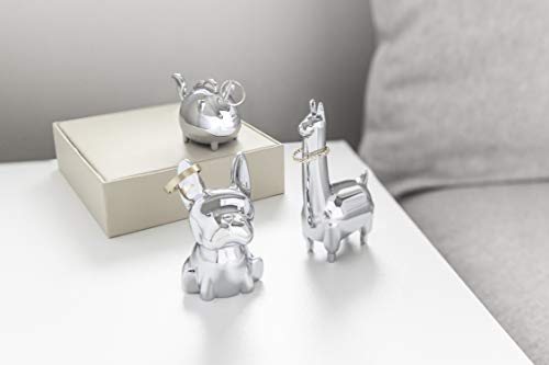 Umbra Zoola Frenchie Dog Ring Holder, Chrome