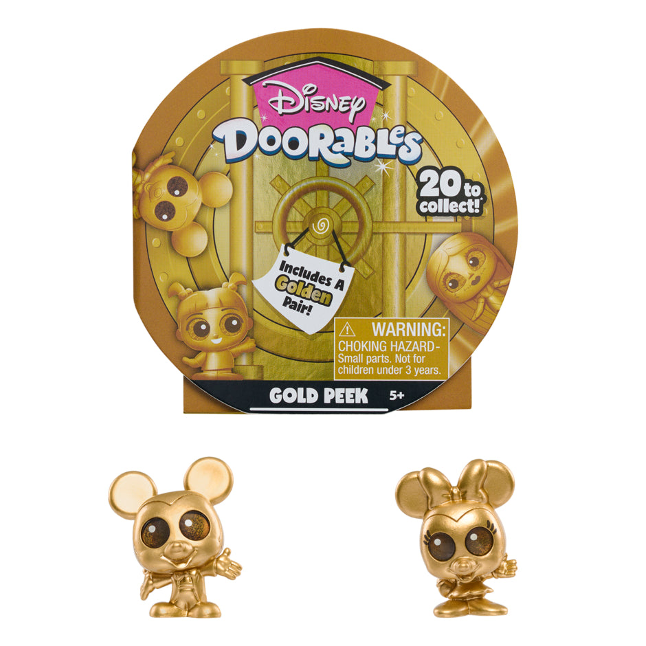 Disney Doorables Gold Peek Mystery 2-Pack with Golden Surprise Figures