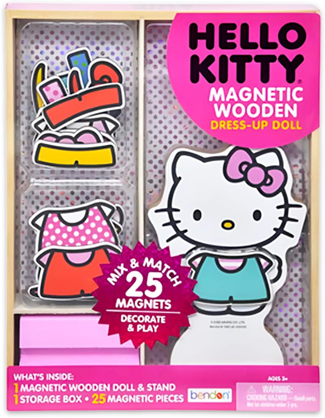 Hello Kitty 25pc Magnetic Wooden Dress Up Doll