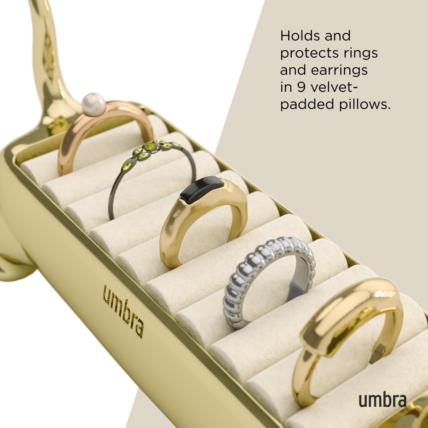 Umbra Cat Ring Holder, Brass