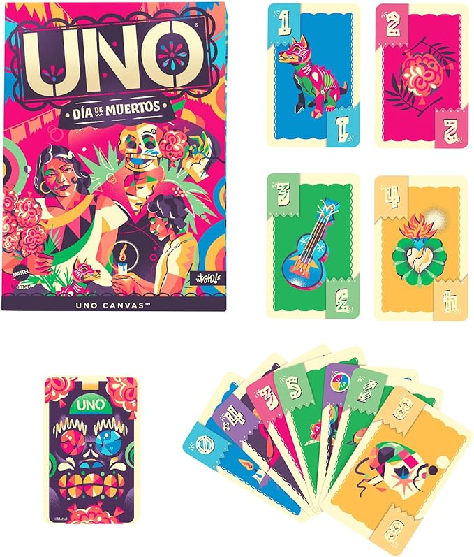 Mattel Games UNO Canvas Día de Muertos Card Game