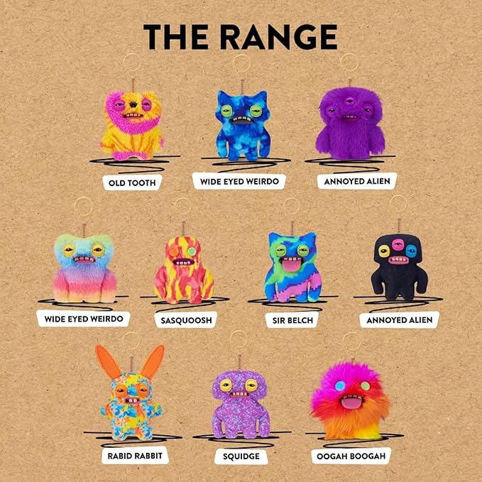 Fuggler Series 6 Squidge 4.5 Inch Plush Keyrings