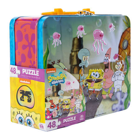 Spongebob Squarepants 48pc Puzzle in Tin Lunch Box