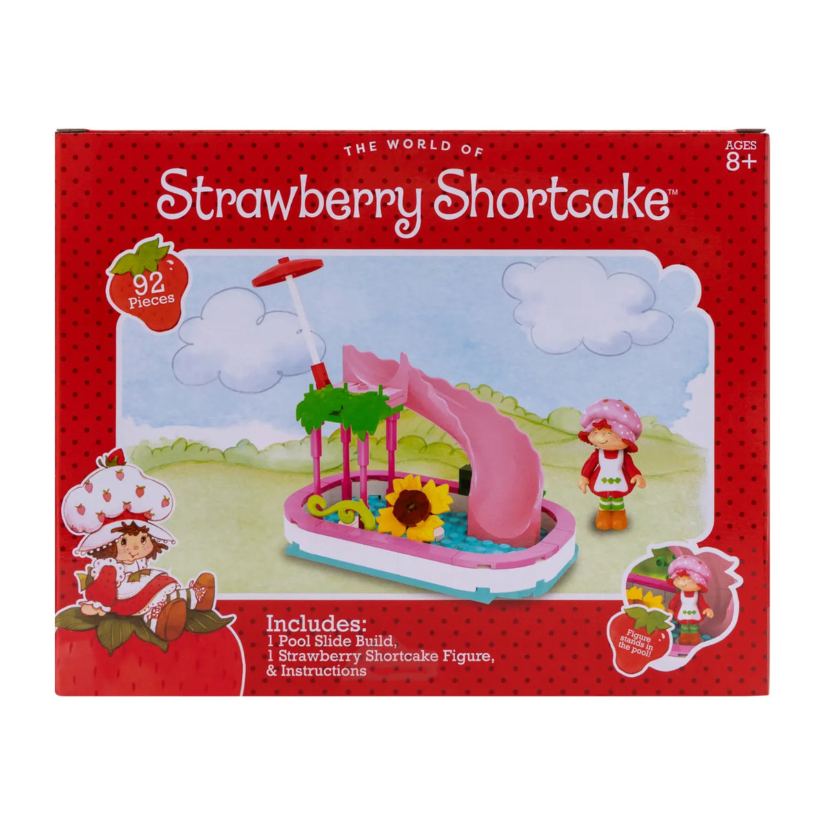 Strawberry Shortcake Pool Slide Build Set, 92 Pieces