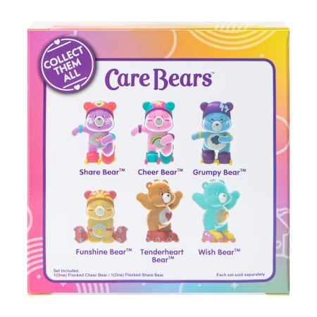 Care Bears Cheer Bear & Share Bear Mini Figure 2-Pack (flocked)