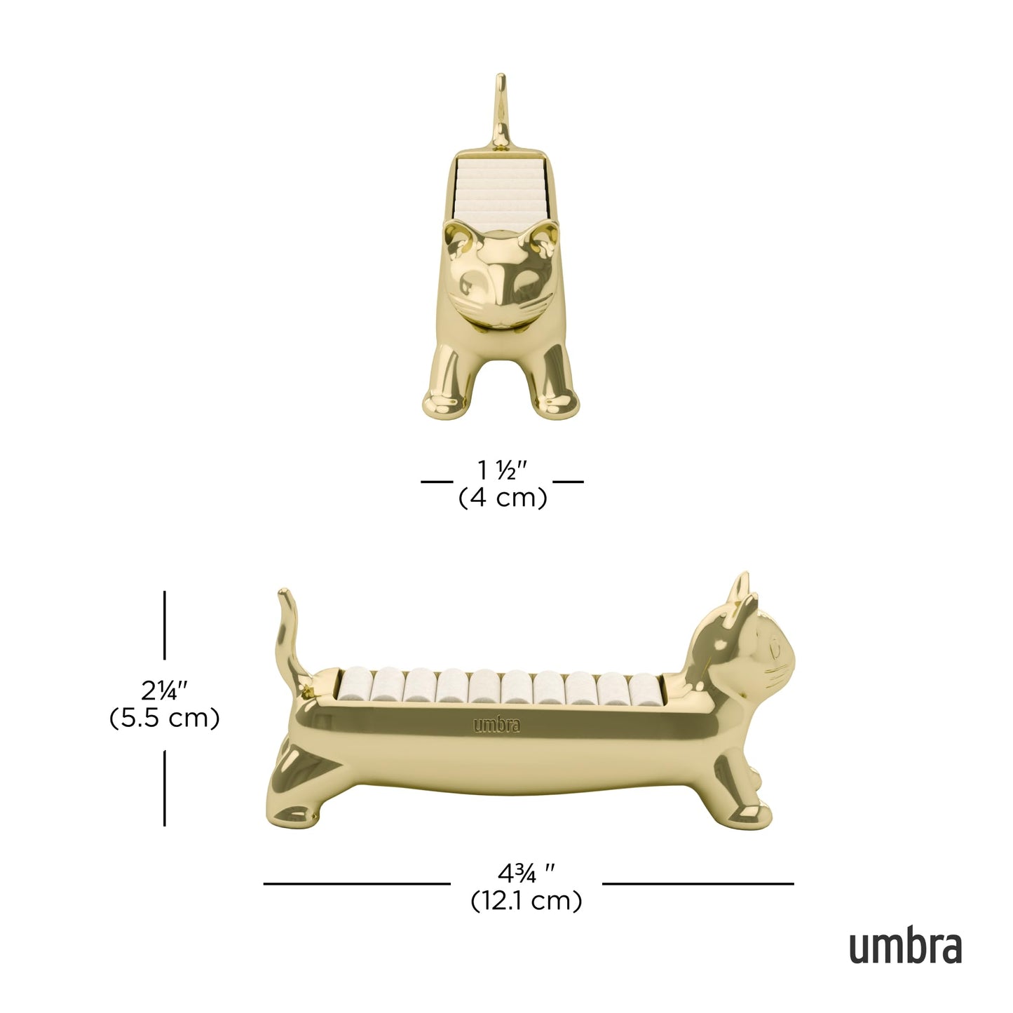 Umbra Cat Ring Holder, Brass