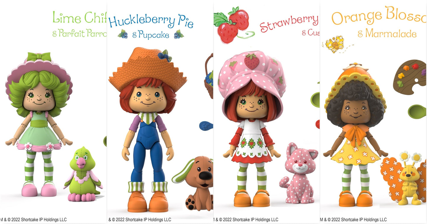 Boss Fight Studio Strawberry Shortcake Huckleberry Pie with Pupcake, Collectible Figure