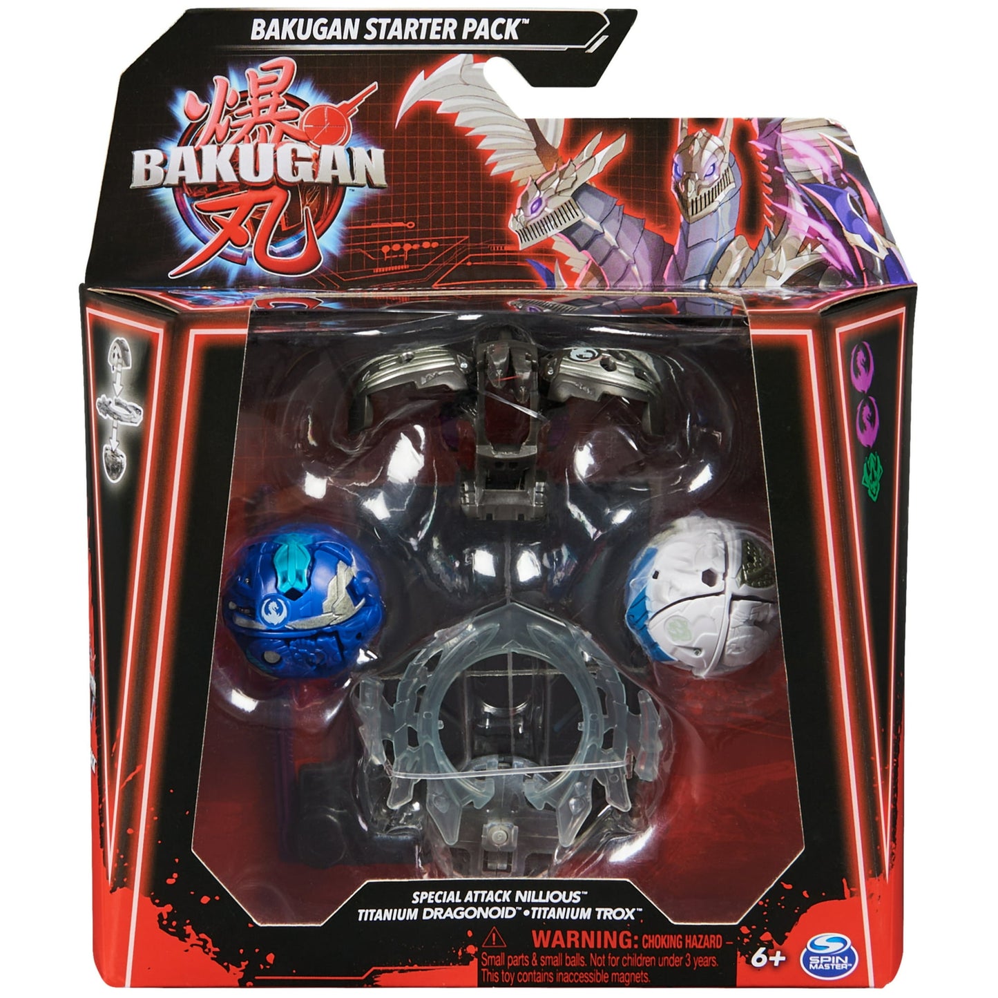 Spin Master Bakugan 3.0 Starter Pack - Special Attack Nillious, Dragonoid, Trox