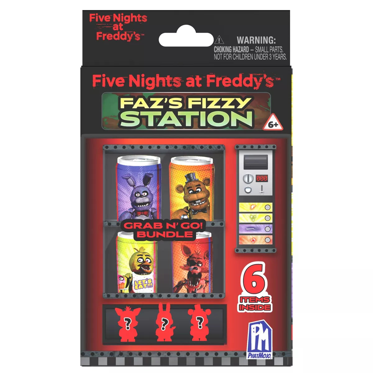 Five Nights at Freddy's Faz's Fizzy Station Grab N' Go, 3 Mystery Mini Figure Playset