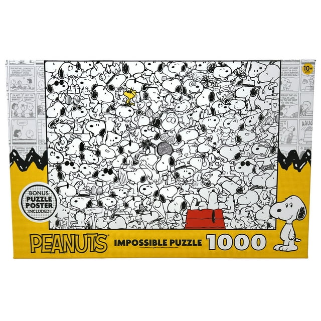 RoseArt Peanuts Everything Snoopy Impossible Jigsaw Puzzle - 1000 Pieces