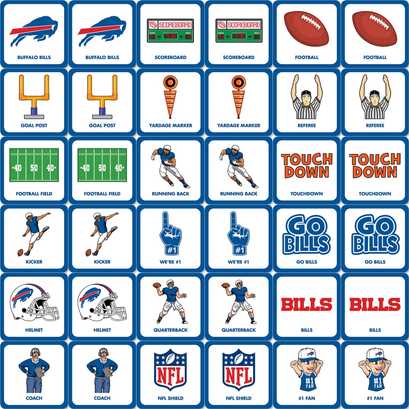 MasterPieces NFL Buffalo Bills Matching Game