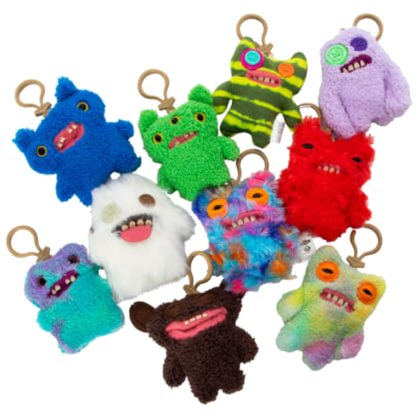 Fuggler Plush Clip-On Keyring Screech, Blue