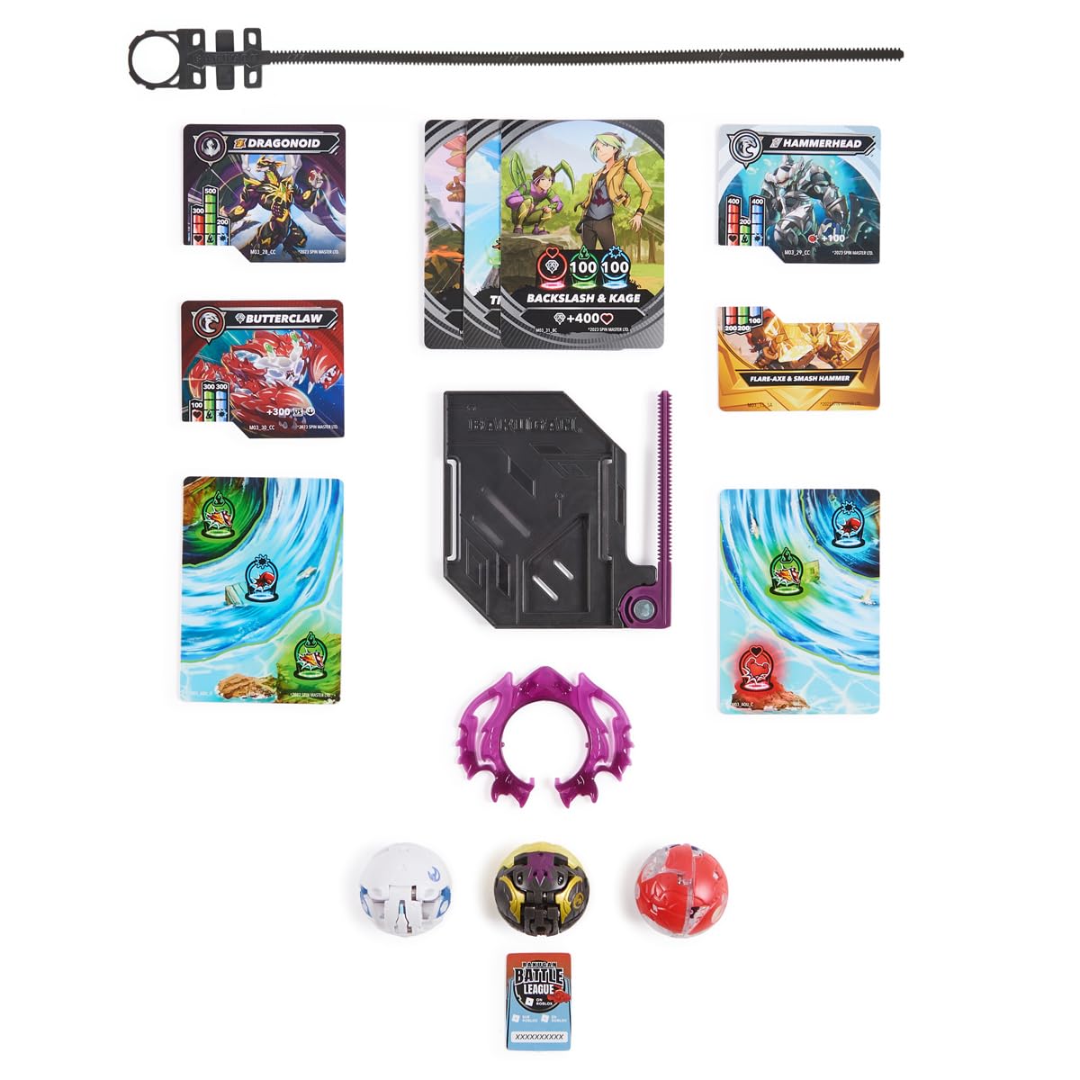 Bakugan Starter 3-Pack Spinning Action Figures, Special Attack Hammerhead, Bruiser and Ventri