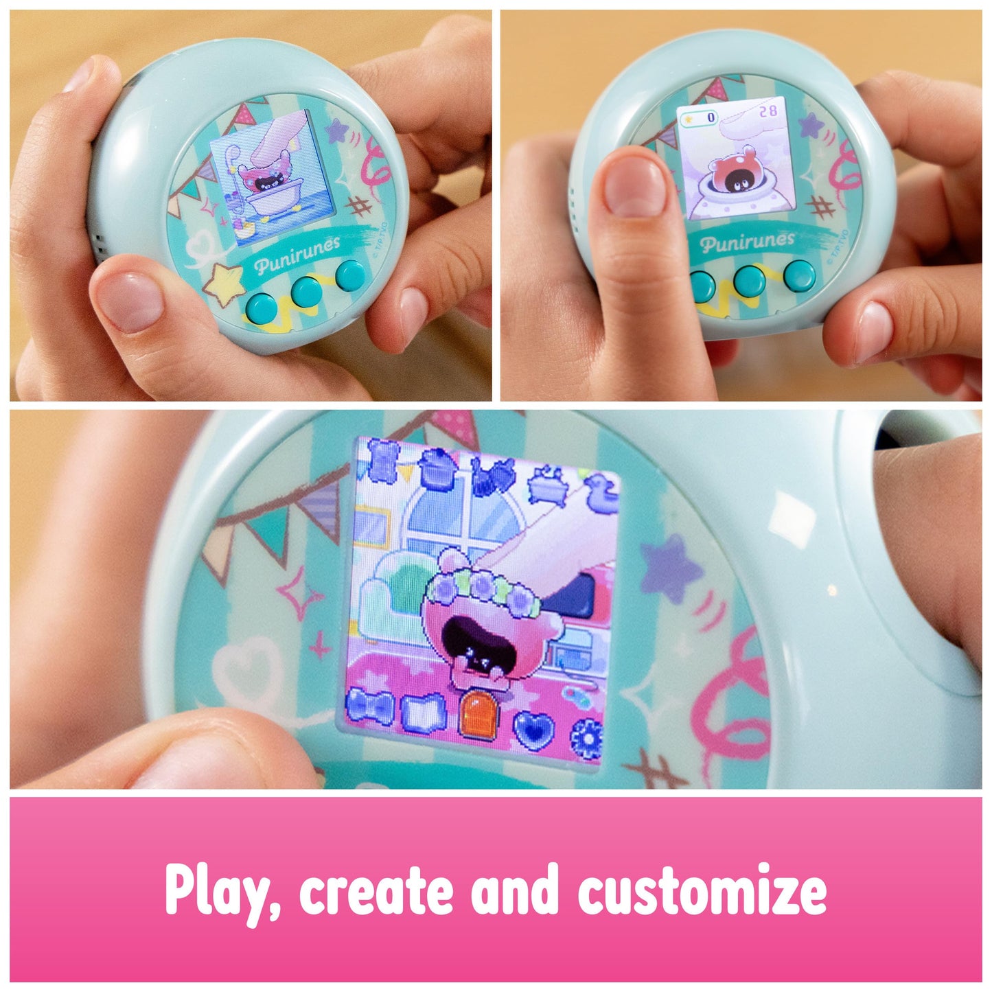 Punirunes Interactive Digital Toy with 55 Squishy Characters Inside