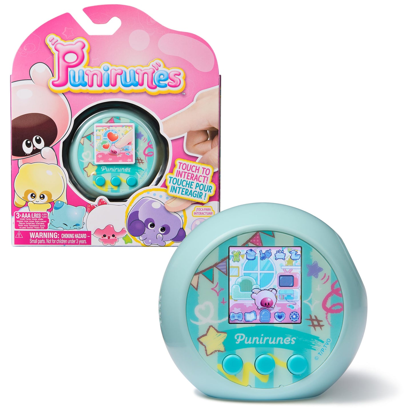 Punirunes Interactive Digital Toy with 55 Squishy Characters Inside