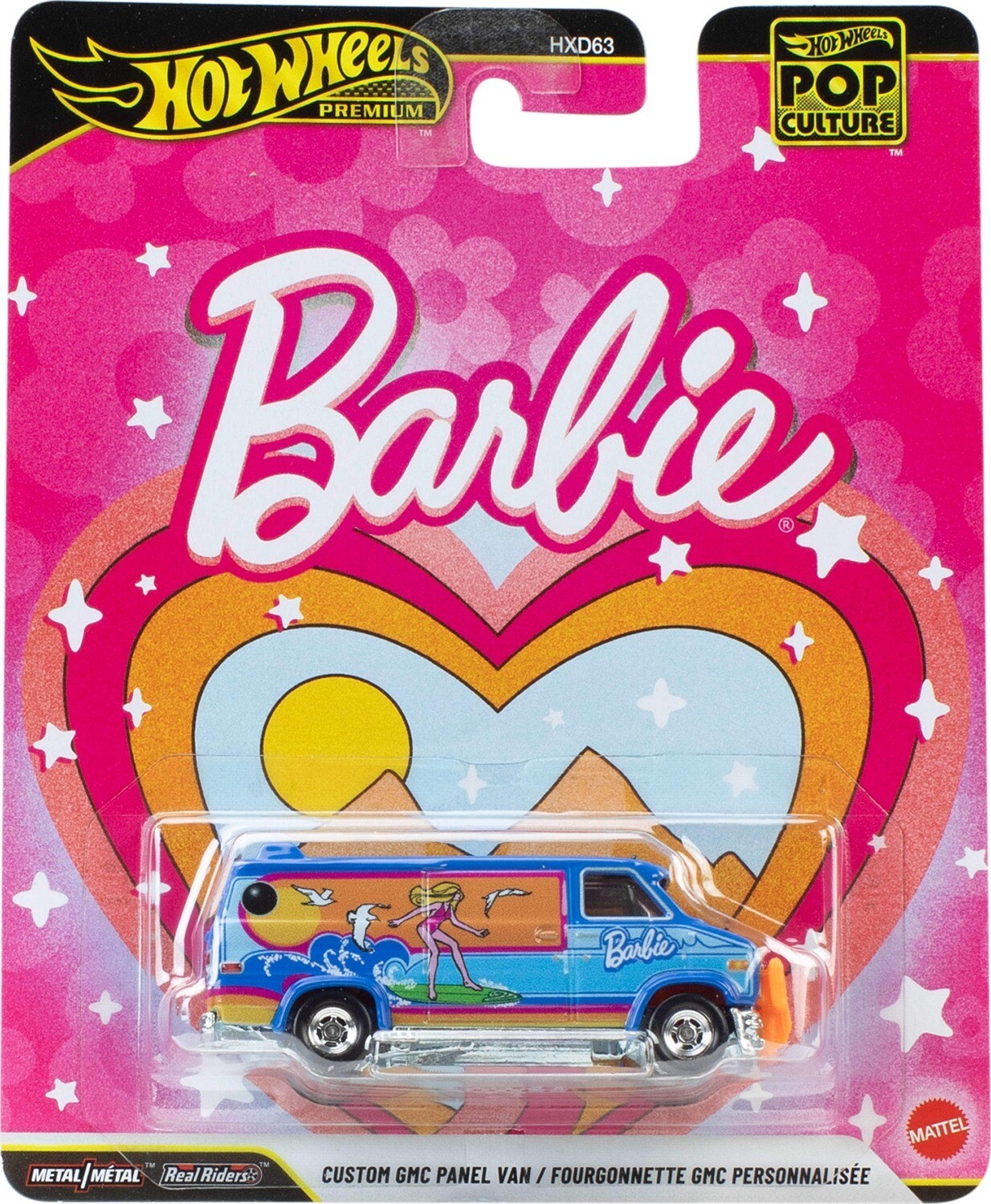 Hot Wheels Custom GMC Panel Van Barbie Pop Culture Premium Series 1:64 Scale