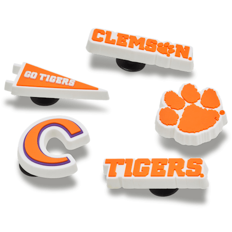 Crocs Jibbitz Collegiate Clemson University 5-Pack Shoe Charms | Jibbitz for Crocs