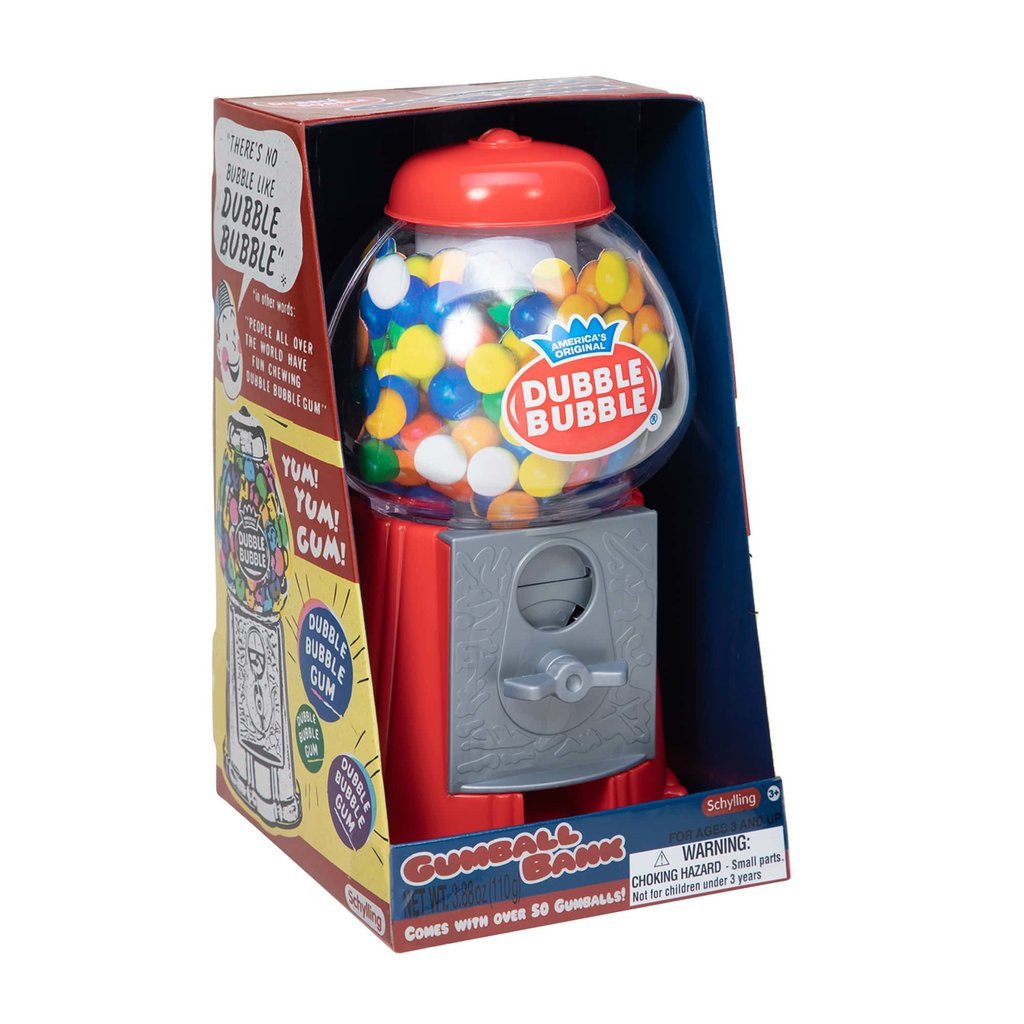 Dubble Bubble Gumball Bank 8.5-inch with Gumballs