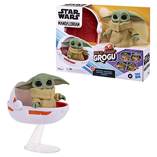 STAR WARS Wild Ridin' Grogu, The Child Animatronic Toy, Over 25 Sound and Motion Combinations