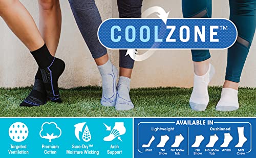 Fruit of the Loom Women's Cool Zone Cotton Cushioned Ankle Socks (6 Pair Pack)