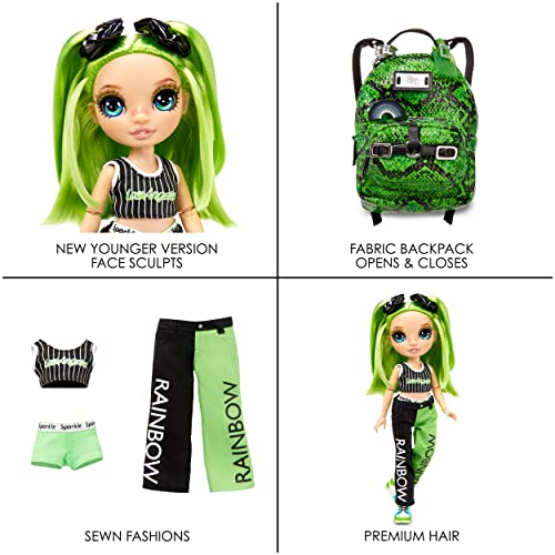 Rainbow High Jr High Jade Hunter - 9-inch Green Fashion Doll