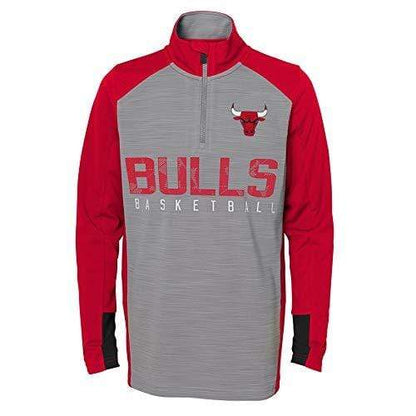 NBA Kids & Youth Boys Chicago Bulls | Medium(5-6) 1/4 Zip Long Sleeve Top