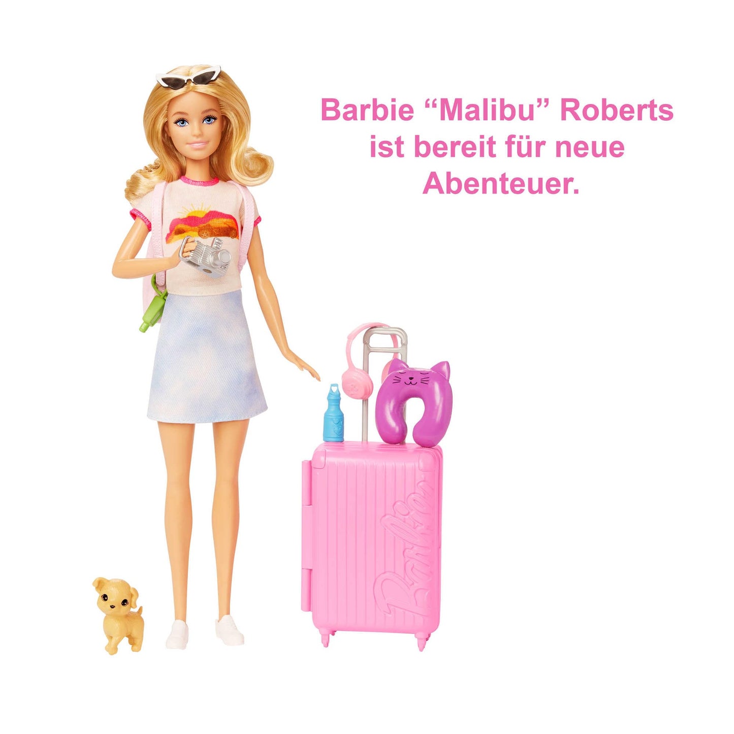 Barbie Malibu Fashion Doll Travel Set with Puppy