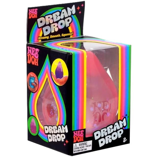 Schylling NeeDoh Dream Drop - 3" Tall - Pink Sensory Squeeze Toy