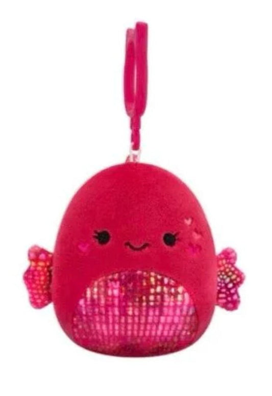 Squishmallows Barella the Beta Fish 3.5" Clip-On Valentines Plush
