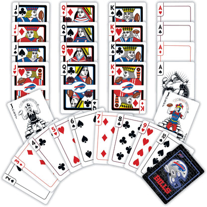 Masterpieces Officially Licensed NFL Buffalo Bills Neon-Styled Playing Cards - 54 Card Deck