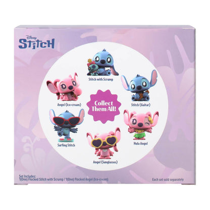 Disney Lilo & Stitch 2.0" Stitch with Scrump and Angel Mini Figures (flocked)