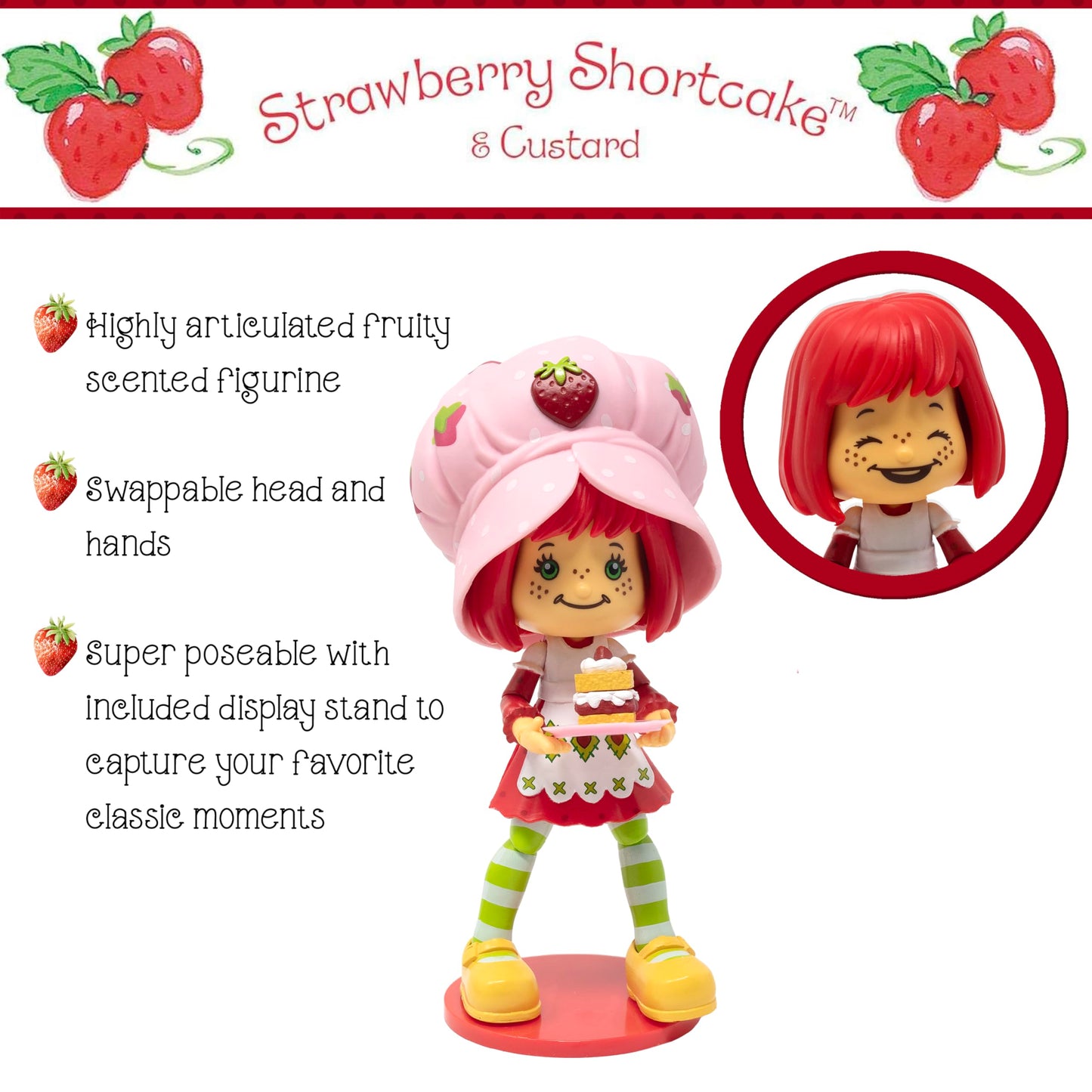 Boss Fight Studio Strawberry Shortcake with Custard the Kitten, Collectible Figure