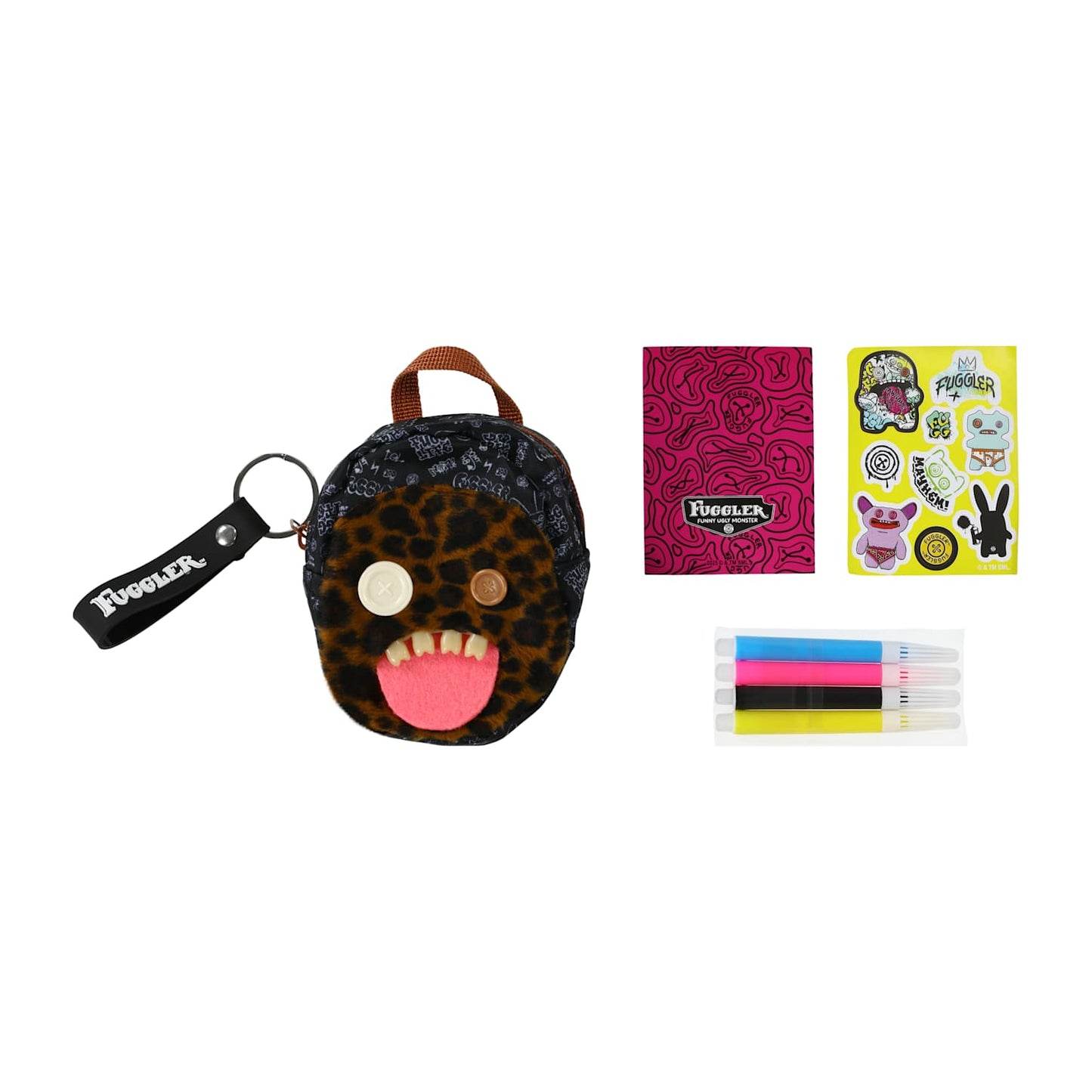 Fuggler Cheetah Mini Backpack [Notebook, Stickers, Keyring & Markers]