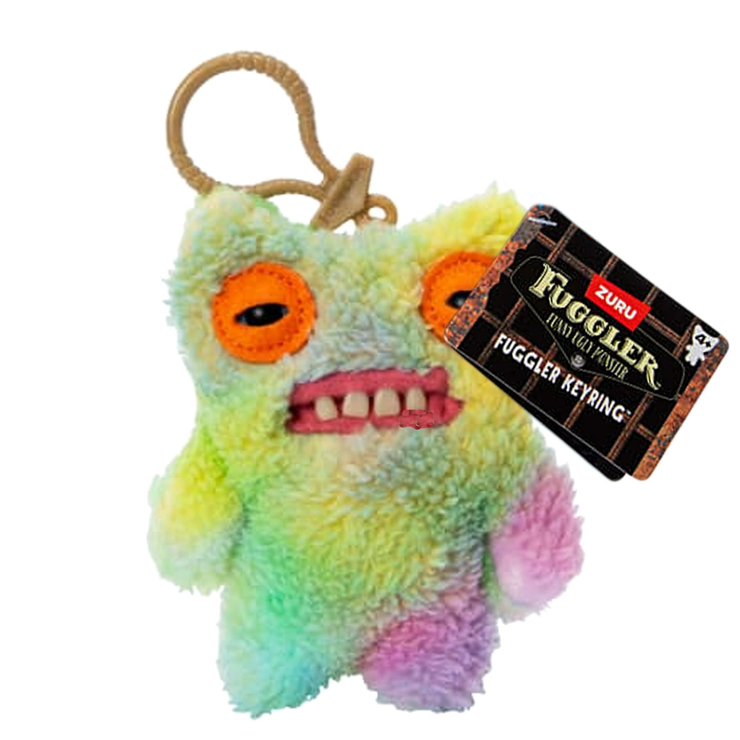 Fuggler Plush Clip-On Keyring - Munch Munch, Multi-Color