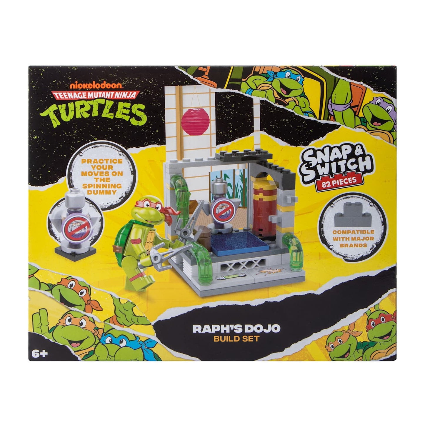 Teenage Mutant Ninja Turtles Raph's Dojo Snap and Switch Set - 82 Pieces