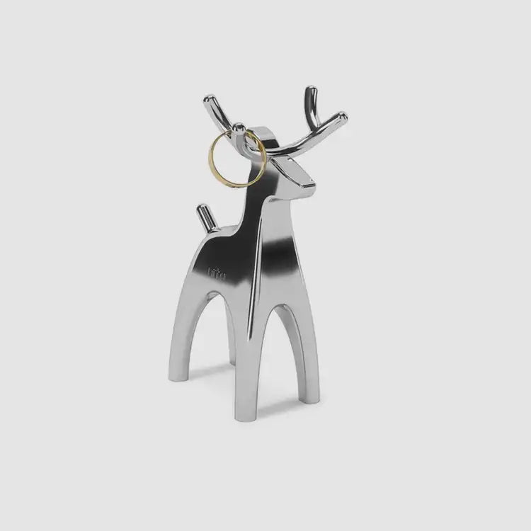 Umbra Zoola Reindeer Chrome Ring Holder