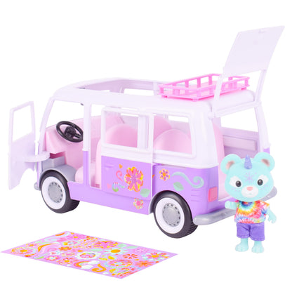Honey Bee Acres Rainbow Ridge Flower Groove Van with Exclusive Unicorn Figure