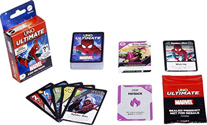 UNO Ultimate Marvel Card Game Add-On Pack with Spider-Man Character