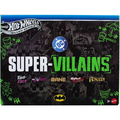 Hot Wheels Batman 5-Pack 1:64 Scale Die-Cast Silver Series Super-Villain Vehicles