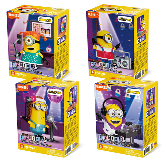 BLOKEES | preCOOL Minions Series 2 Celebration Party 4-Pack Build Set