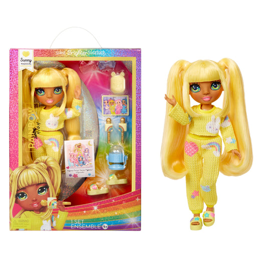 Rainbow High Jr High PJ Party - Sunny, Yellow 9-inch Posable Blonde Fashion Doll