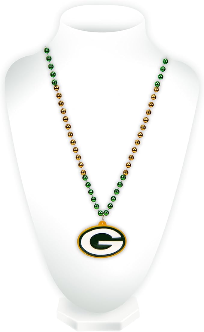 NFL Green Bay Packers Team Logo Mardi Gras Style Beads