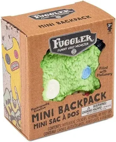 Fuggler Mini Backpack Keyring with Bonus Mini Stationery, Green