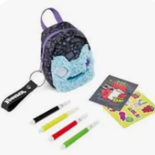 Fuggler Mini Backpack Keyring with Bonus Mini Stationery, Green