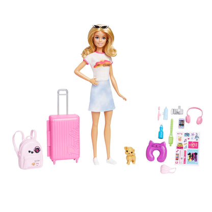 Barbie Malibu Fashion Doll Travel Set with Puppy